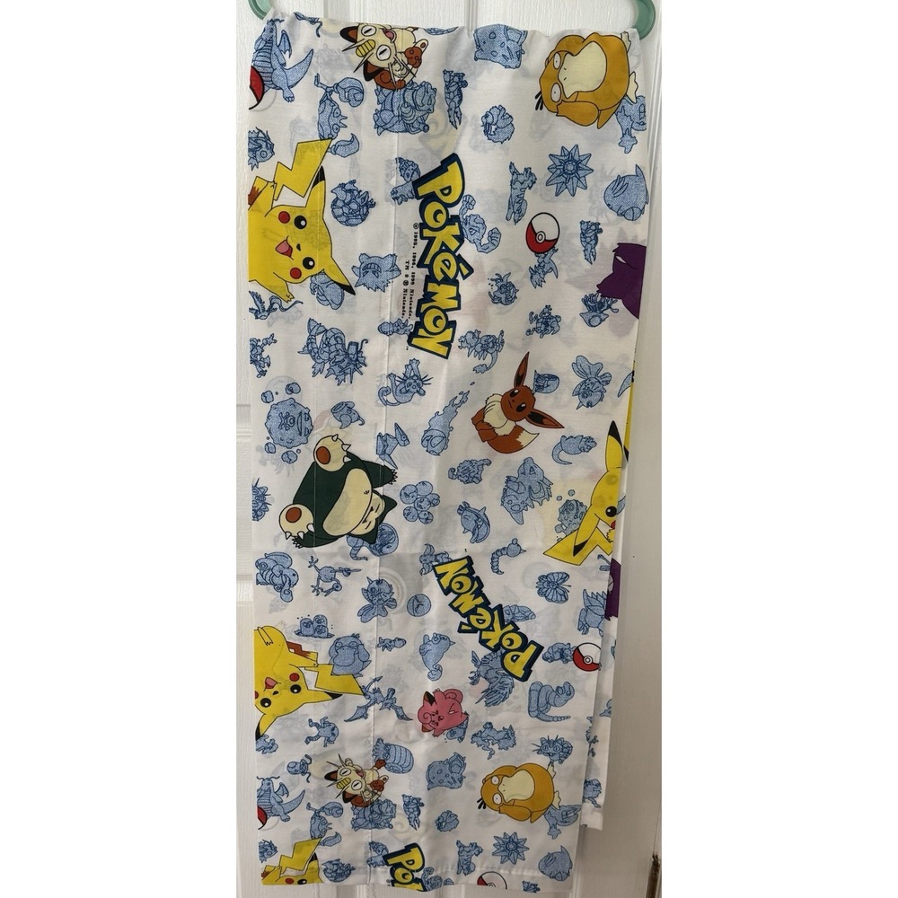 Vintage‎ POKEMON Curtain  Valence PIKACHU NINTENDO FABRIC 1998 84x15
